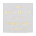 White Coated Brass Plated Steel Engraving Sheet Stock (12"x24"x0.015")